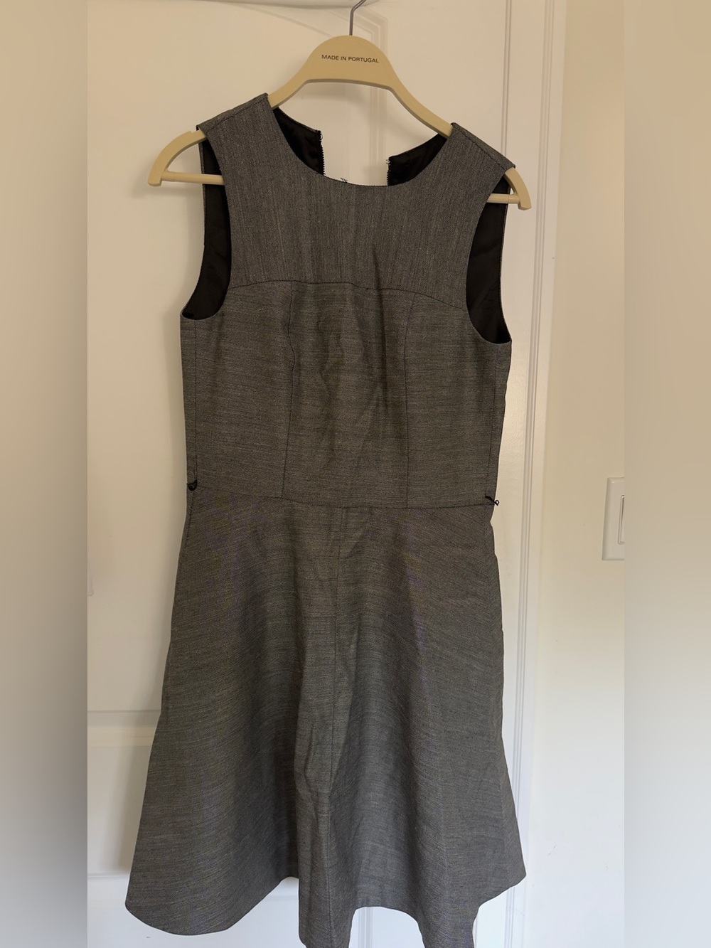 Le Château Grey Sleeveless Fit & Flare Dress – With Original Garment Cover